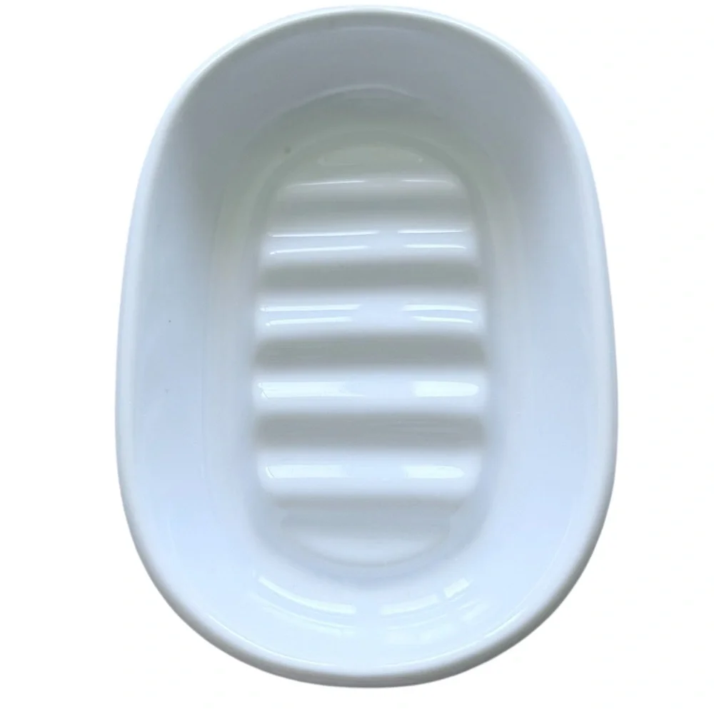 NEW mDesign Ceramic Bar Soap Dish (E32)